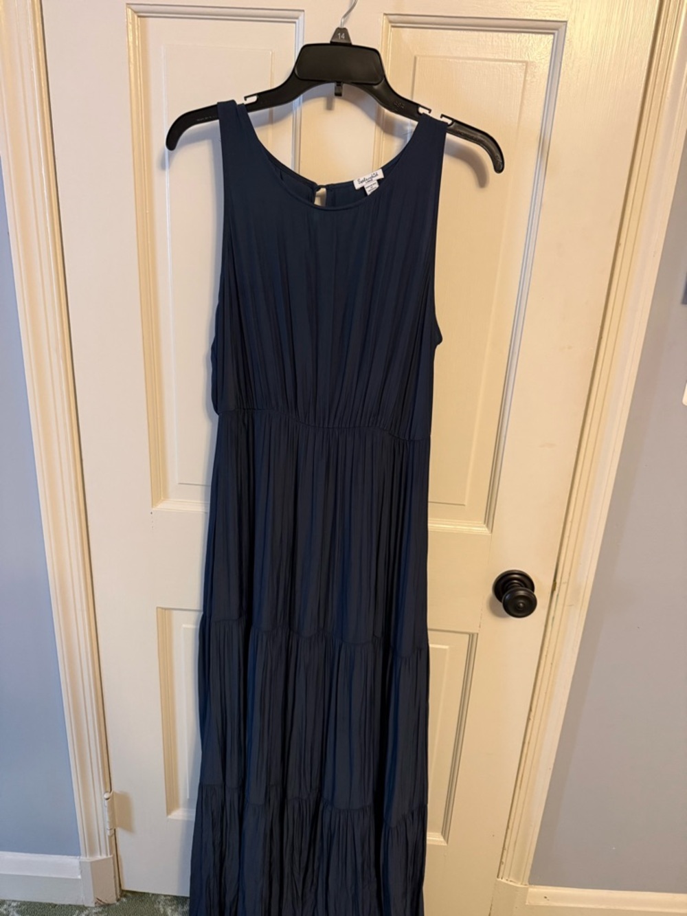 Splendid Navy Blue Sleeveless Maxi Dress